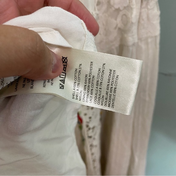 Free People Keila Midi Dress Embroidered Floral Lace XS - Picture 10 of 10